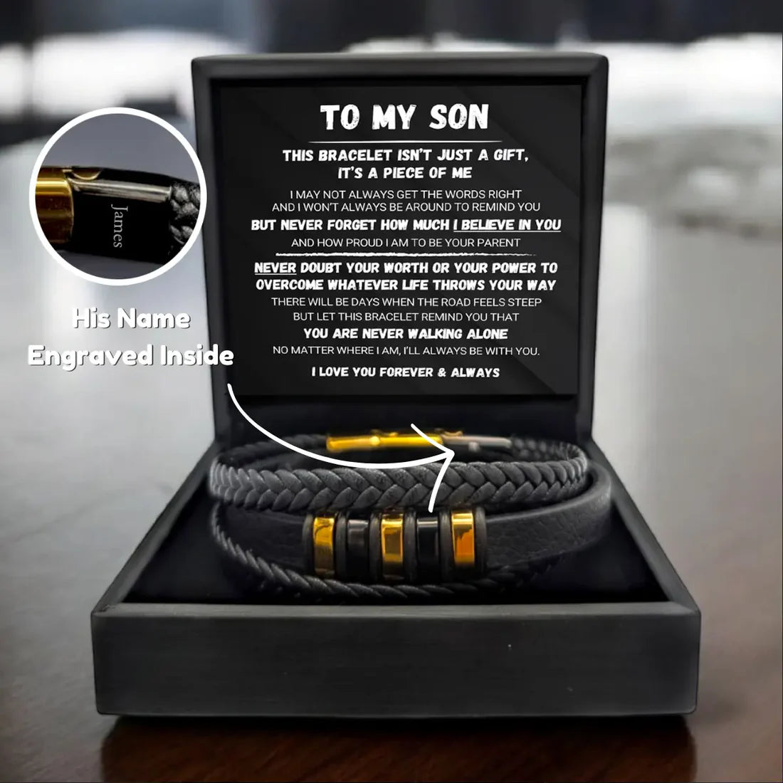To My Son - "Love You Forever" Bracelet