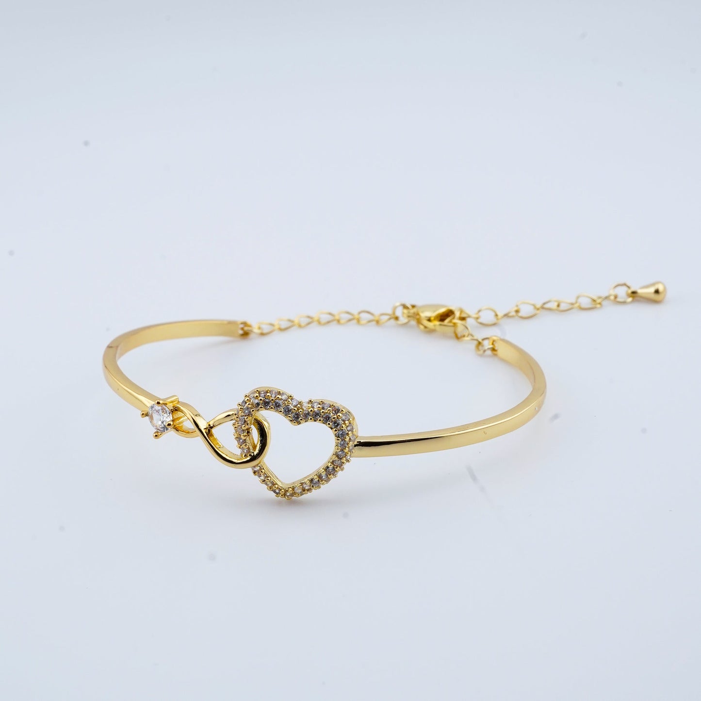 "To My Daughter" Infinity Heart Bracelet Gift Set with Message Card (English Version)