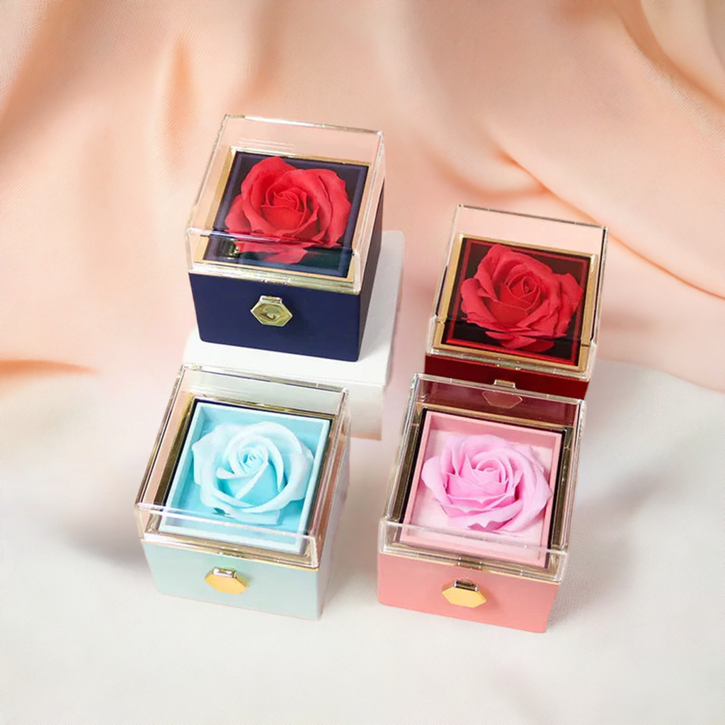 Rotating Rose Jewelry Gift Box
