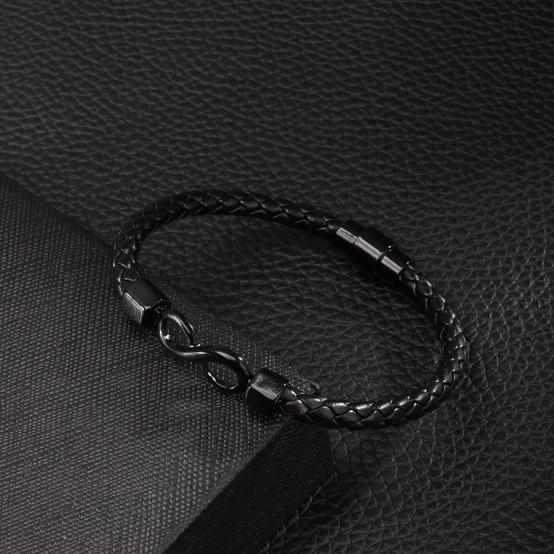 "To My Man" Personalized Infinity Bracelet For Him  Engraved Names Gift With Meaning