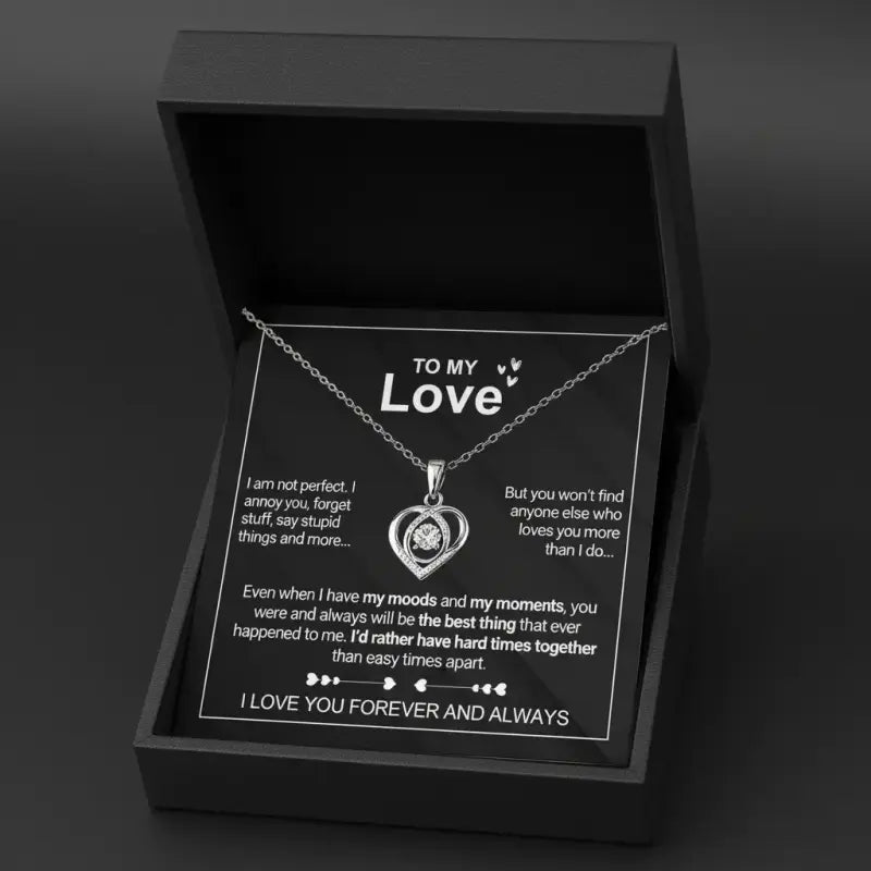 "To My Wife" Forever & Always Heart Necklace